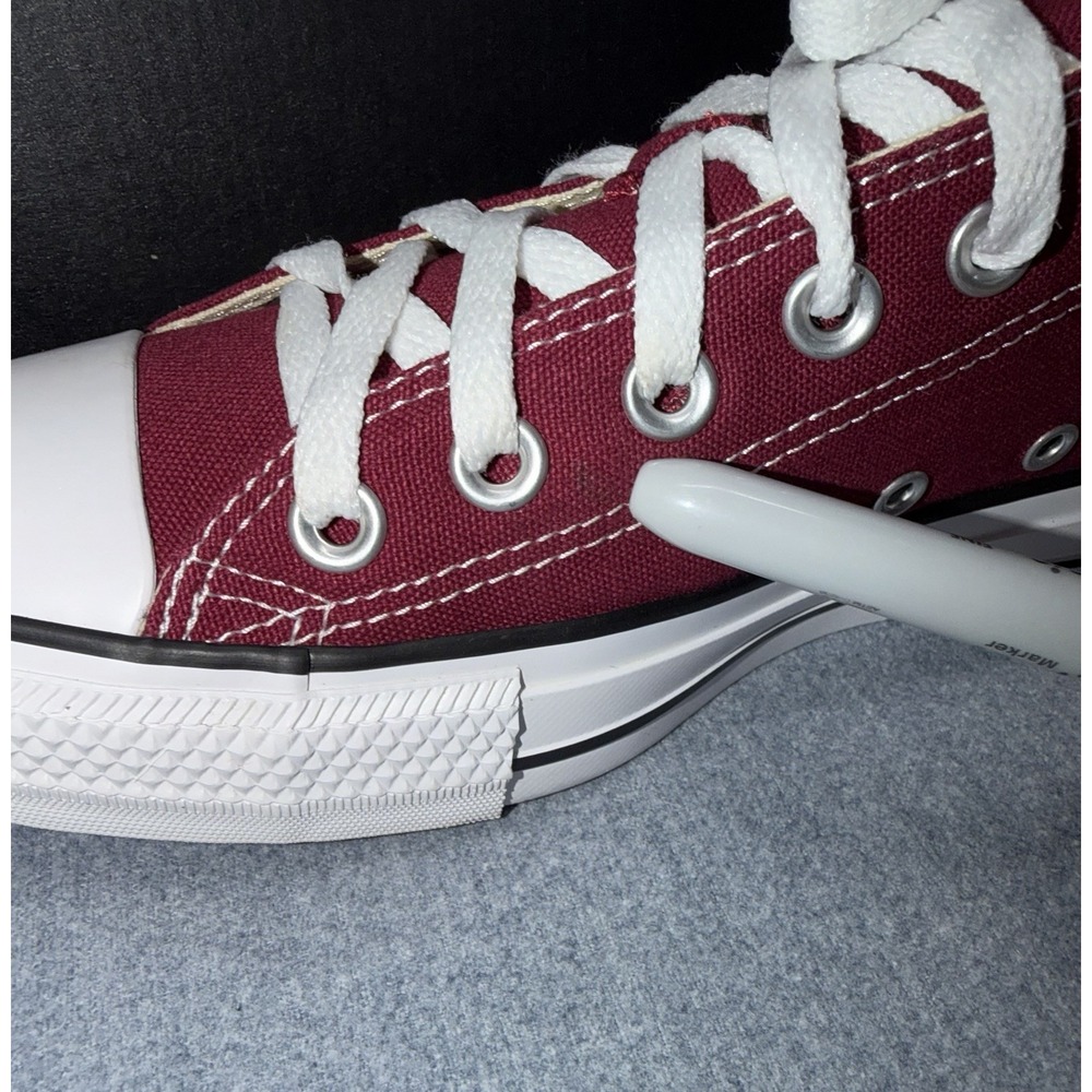 Converse Shoes Womens 8 M 6 Maroon Chuck Taylor All Star Canvas Low Top Sneakers - Picture 3 of 10